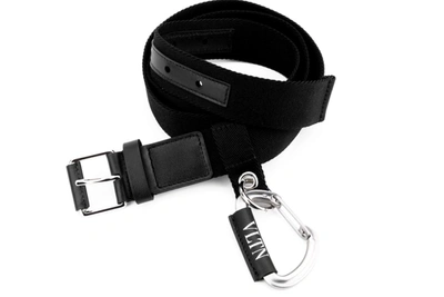 Shop Valentino Vltn Hook Belt In Black