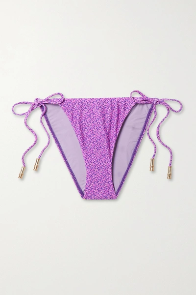 Shop Vix Shaye Printed Bikini Briefs In Purple