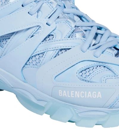 Shop Balenciaga Track Clear Sole Sneakers In 蓝色