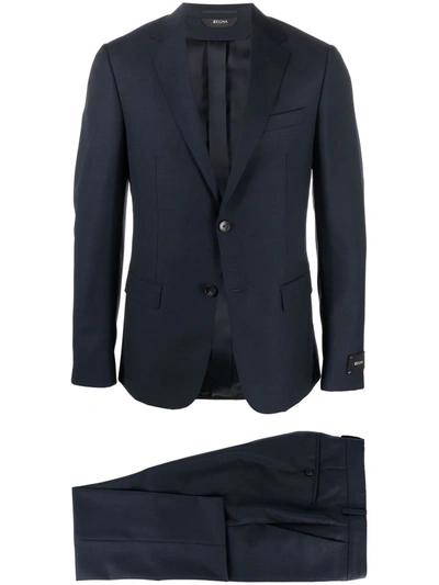 Shop Ermenegildo Zegna Two-piece Single-breasted Suit In Blau