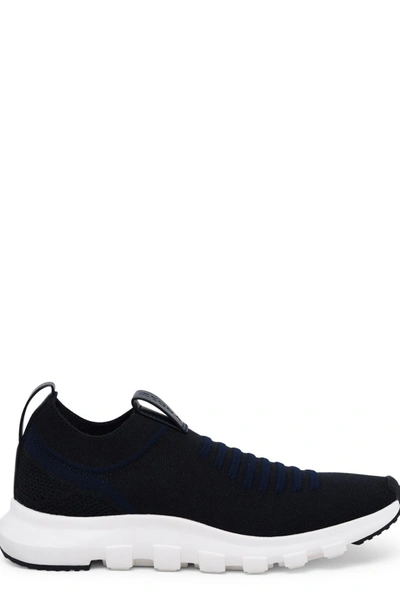 Shop Z Zegna Slip On Sneakers In Blue