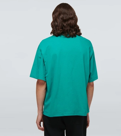 Shop Lanvin Embroidered Short-sleeved T-shirt In Blue