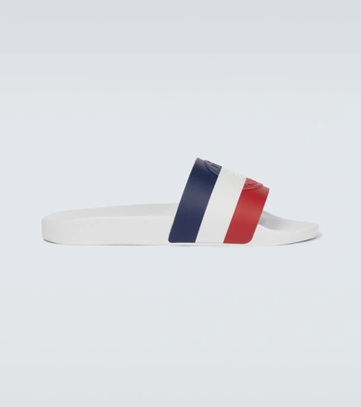 Shop Moncler Basile Slide Sandal In White