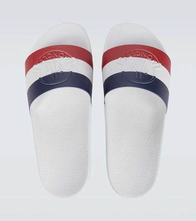 Shop Moncler Basile Slide Sandal In White