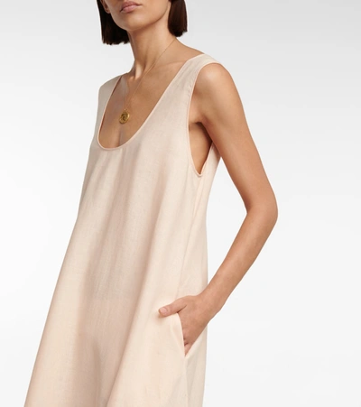 Shop Asceno Capri Linen Maxi Dress In Pink