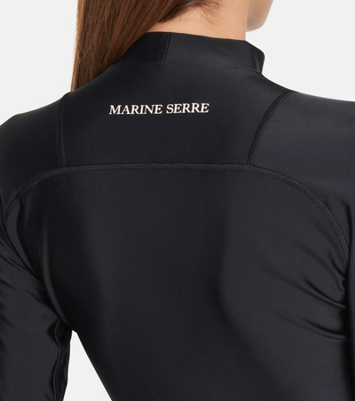 Shop Marine Serre Jersey Top In Black