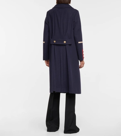 Shop Gucci Wool And Cashmere Coat In Blue