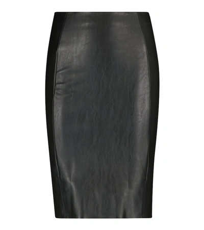 Shop Wolford Jenna Faux Leather Midi Skirt In Black