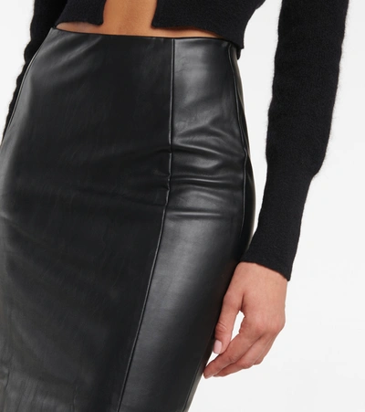 Shop Wolford Jenna Faux Leather Midi Skirt In Black