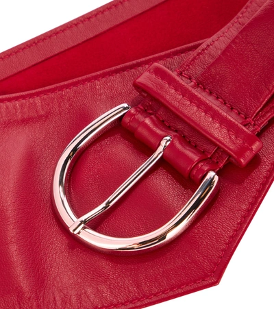Shop Isabel Marant Luiza Leather Belt In Red