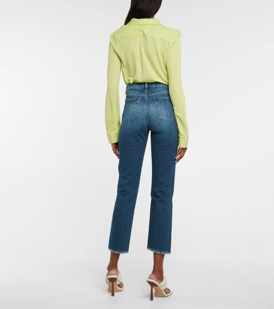 Shop 3x1 Claudia High-rise Slim Jeans In Blue