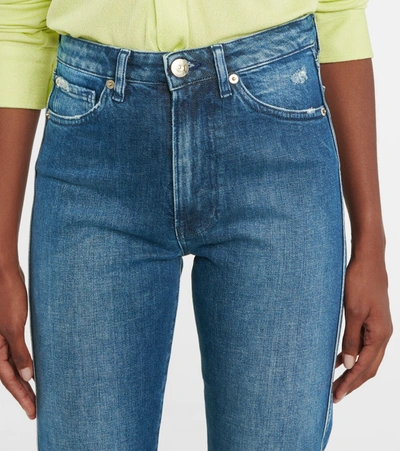 Shop 3x1 Claudia High-rise Slim Jeans In Blue