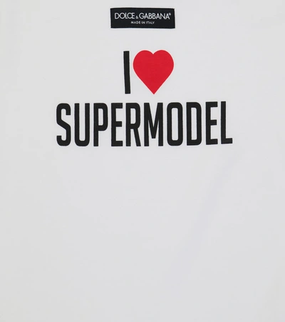 Shop Dolce & Gabbana Supermodel Short-sleeved Cotton T-shirt In White