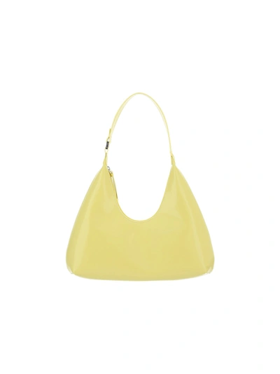 Shop By Far Curved Shoulder Bag In Yellow
