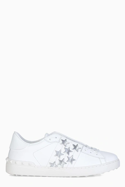 Shop Valentino Garavani Open Star Detail Sneakers In White