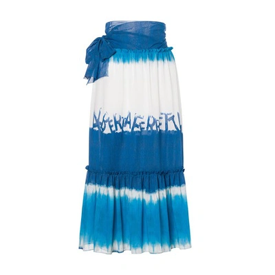 Shop Alberta Ferretti Long Skirt In Blu