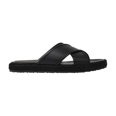 Shop Gianvito Rossi Cesare Sandals In Black Black Black