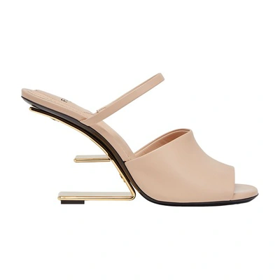 Shop Fendi Leather High-heeled Sandals In Rose