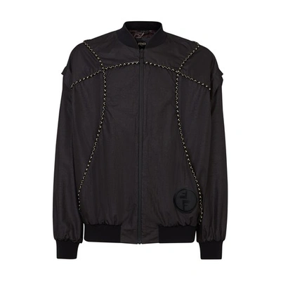 Shop Fendi Bomber Jacket In Noir