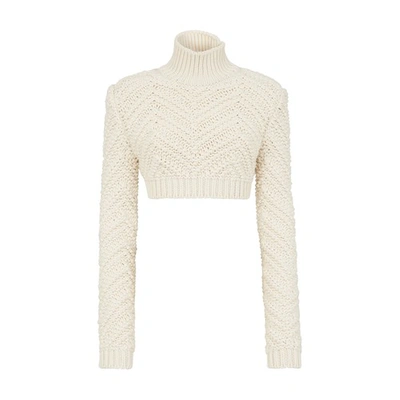 Shop Fendi Wool Jumper In Blanc