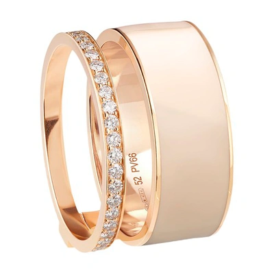 Shop Repossi Berbere Chromatic Ring 2 Rows In Pink Gold