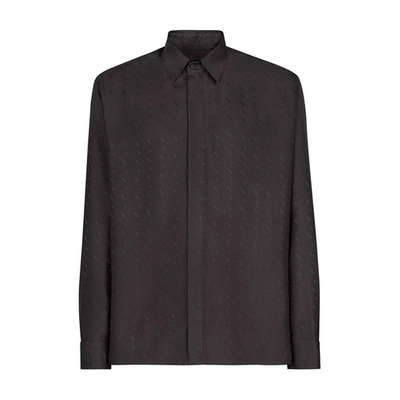 Shop Fendi Silk Shirt In Noir