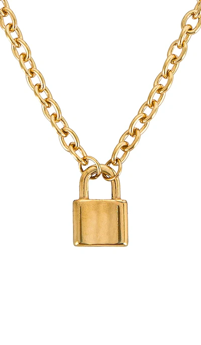 Petit Moments Lock It Up Necklace In Metallic Gold