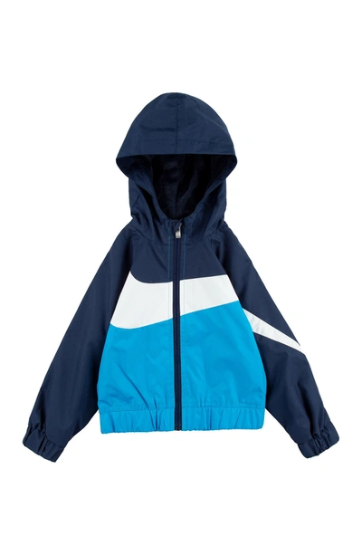 Shop Nike Swoosh Windrunner Water Resistant Hooded Jacket In Caribbean