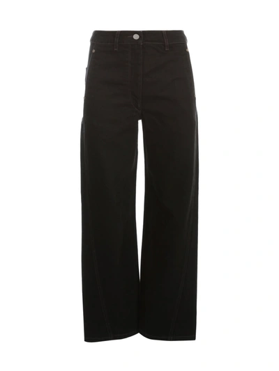 Shop Lemaire High Waist Straight Leg Jeans In Black