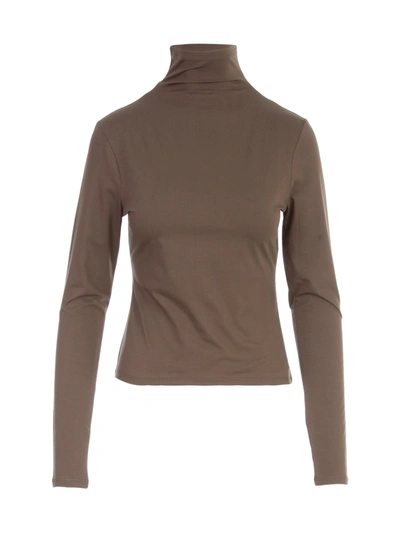 Shop Lemaire Rollneck Knitted Jumper In Brown