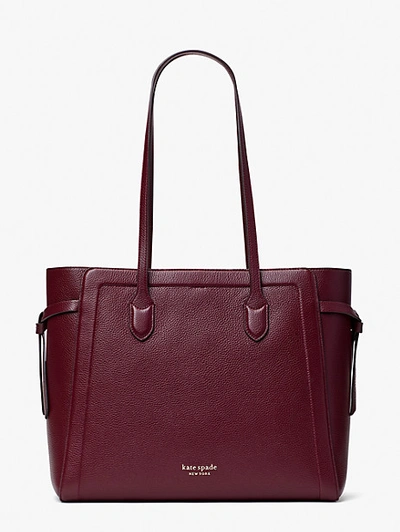 Shop Kate Spade Knott Large Tote In Grenache