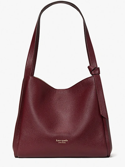 Shop Kate Spade Knott Large Shoulder Bag In Grenache