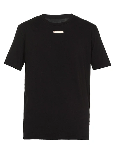 Shop Maison Margiela T-shirts And Polos In Black+bright Green Details