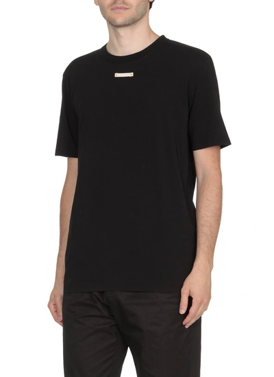 Shop Maison Margiela T-shirts And Polos In Black+bright Green Details