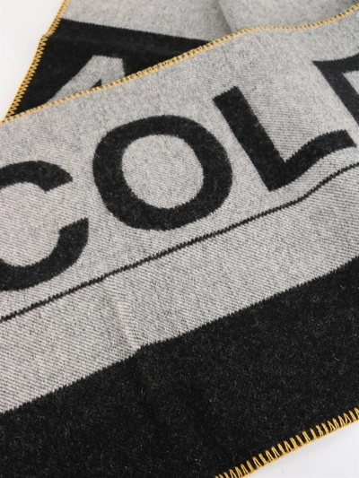Shop A-cold-wall* Wool Scarf With Maxi Logo In Multicolor