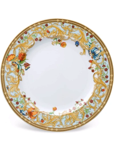 Shop Versace Le Jardin Dinner Plate (27 Cm) In Weiss