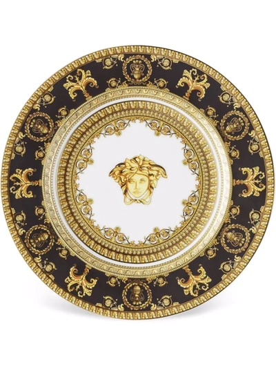 Shop Versace Baroque Nero Plate (18 Cm) In Weiss