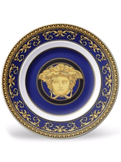 Shop Versace Medusa Plate (18 Cm) In Blau