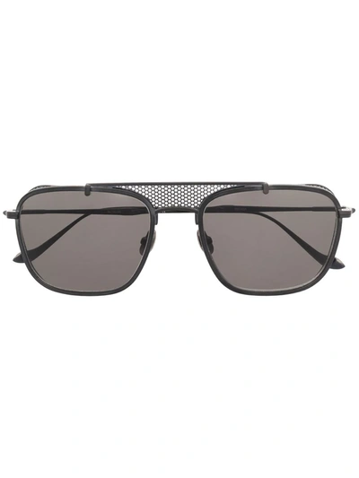 Shop Matsuda Panelled Pilot-frame Sunglasses In Black