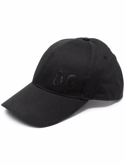 Shop Dolce & Gabbana Logo-embroidered Cap In Schwarz