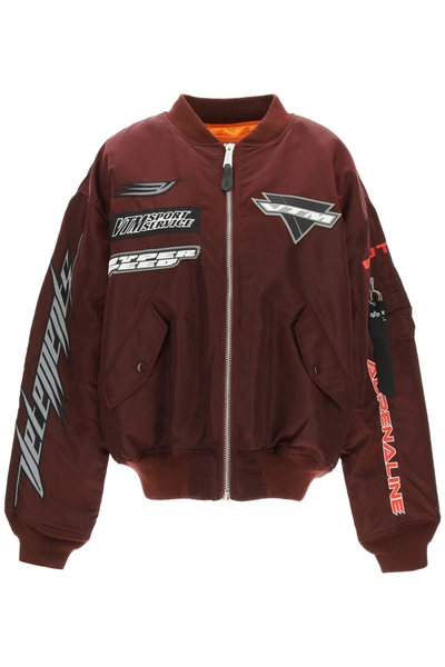 Vetements X Alpha Industries Ma-1 Flight Jacket In Burgundy | ModeSens