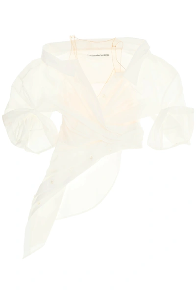 Shop Alexander Wang Wrap Shirt In White