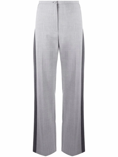 Shop Patrizia Pepe Side-stripe Suit Trousers In Grau