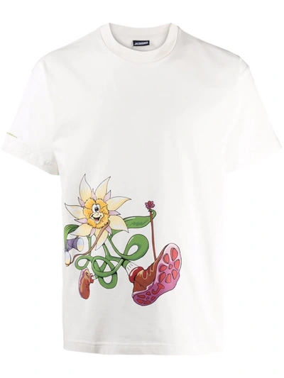 Shop Jacquemus Le T-shirt Randonnée Cotton Top In Neutrals