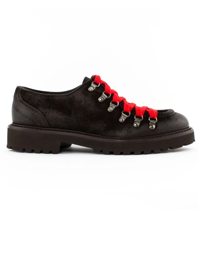 Shop Doucal's Brown Suede Lace Ups In Testa Di Moro
