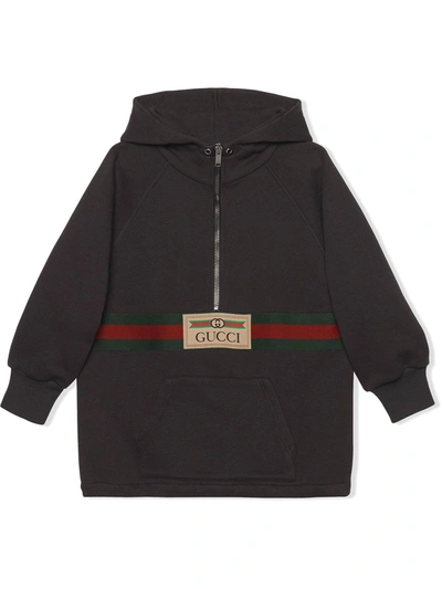 Shop Gucci Dark Grey Felted Cotton Jersey Jacket In Fantasia