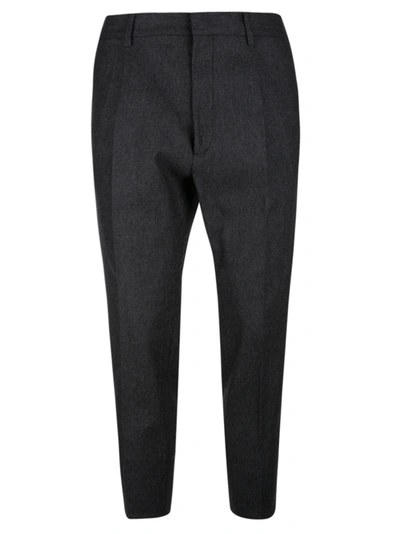 Shop Dsquared2 Plain Cropped Trousers In Dark Grey