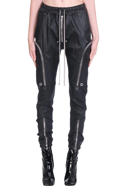 Shop Rick Owens Bauhaus Cargo Pants In Black Leather