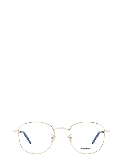 Shop Saint Laurent Sl 313 Gold Glasses