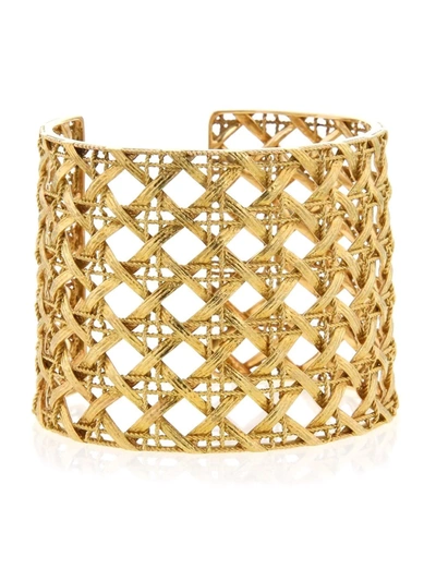 Pre-owned Dior 2010s  Yellow Gold  My  Open Cuff In 金色